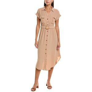 Maison Maar Womens Midi Dress, Tan